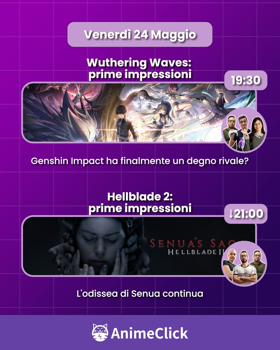 AnimeClick su Twitch: programma dal 20 al 26 maggio AnimeClick su Twitch: programma dal 20 al 26 maggio